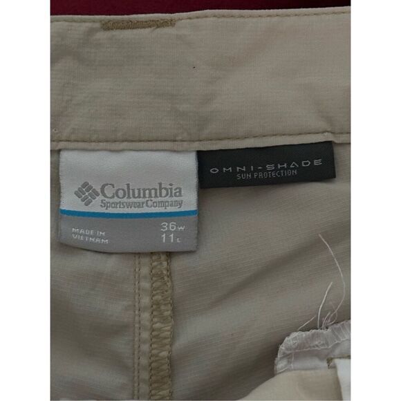 Columbia Battle Ridge II shorts size 36 tan khaki omni-shade - Picture 6 of 10